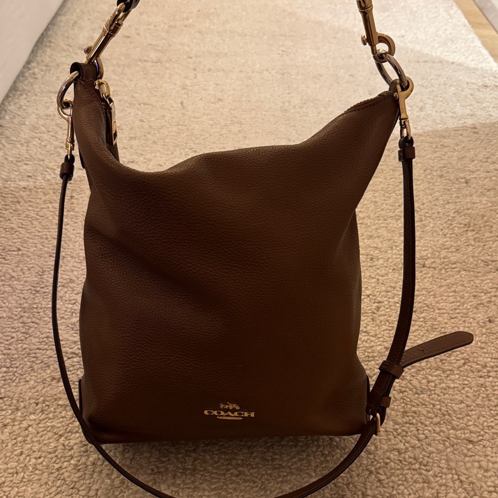 Coach Abby Duffle hobo Brown Leather Shoulder Bag - Picture 7 of 11